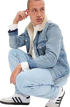 GAP mens Icon Sherpa Denim Jacket, Light Wash, X-Large US at